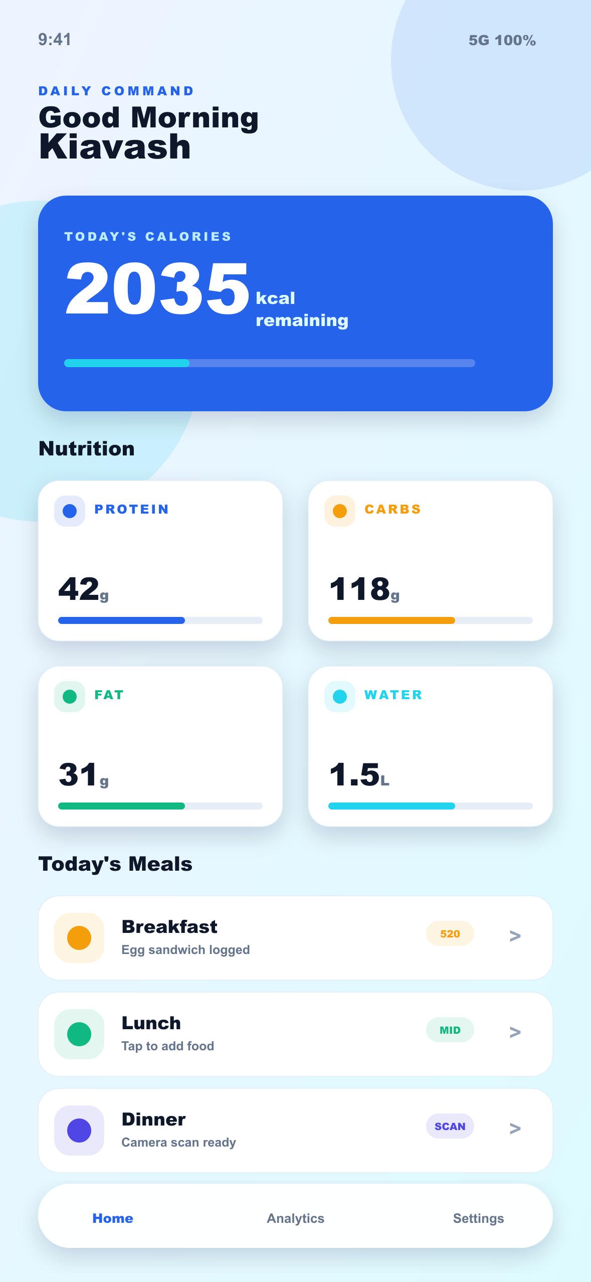 Calibite Dashboard